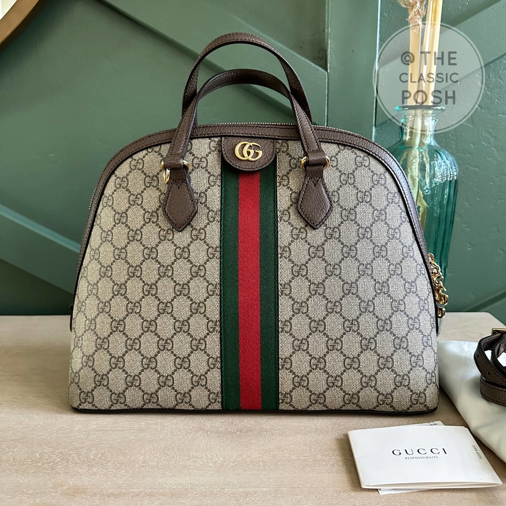 ❌SOLD❌ EUC Gucci Ophidia GG Supreme Dome Medium Crossbody Shoulder Bag - Picture 1 of 16